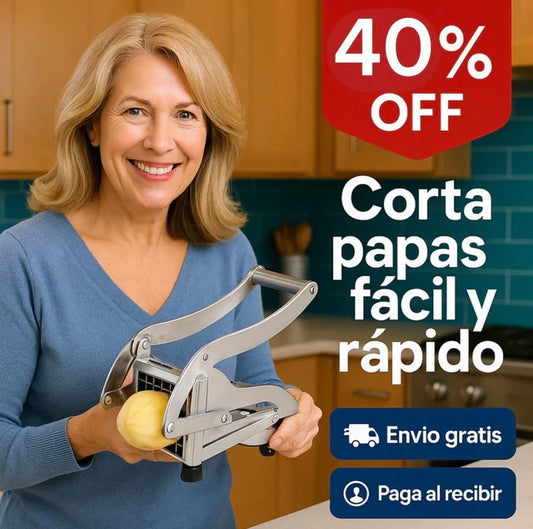 ¡Corta papas como un chef sin esfuerzo y en segundos! 🍟✨